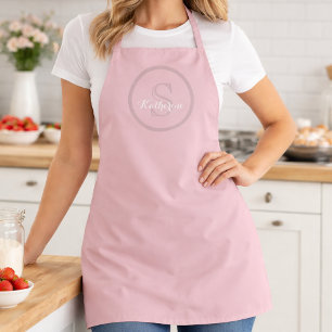 Personalized Name Monogram Dusty Rose Apron