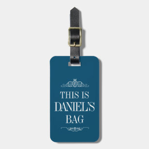 Personalized Name   Monogram Luggage Tag