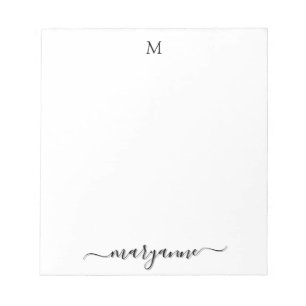 Personalized Name Monogram Notepad