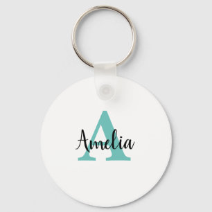 Personalized Name Monogram Script Keychain