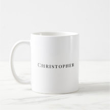 Personalized Name Mug | Minimal Custom Coffee Mug