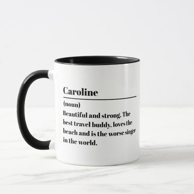 Personalized Name Mug With Definition  (Left)