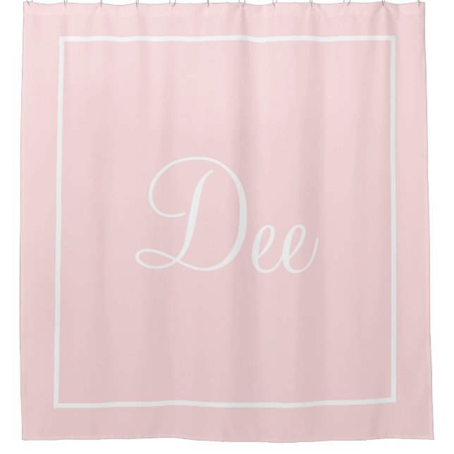 Personalized name or initial shower curtain (Front)
