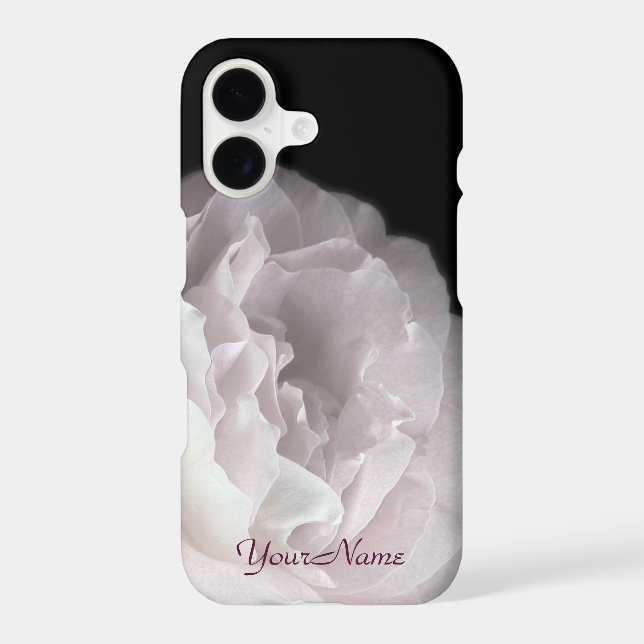 Personalized Name Pale Pink Rose Petals Floral (Back)