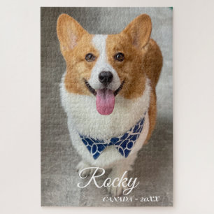 personalized NAME & Photo dog Jigsaw Puzzle