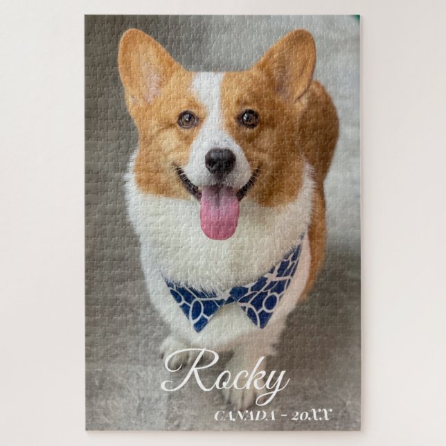 personalized NAME & Photo dog  Jigsaw Puzzle (Vertical)