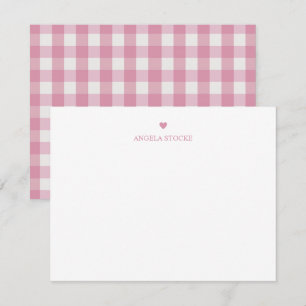 Personalized Name Pink Heart Card