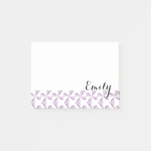 Personalized Name Purple Pinwheels Post-it Notes