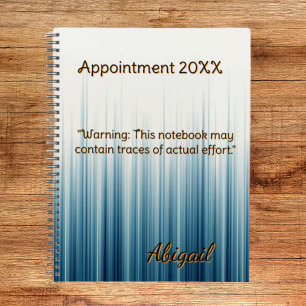 Personalized Name Retro Light Blue Appointment Planner