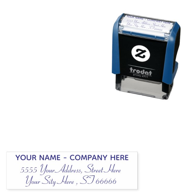Personalized Name Return Address Stamp Example (In Situ)