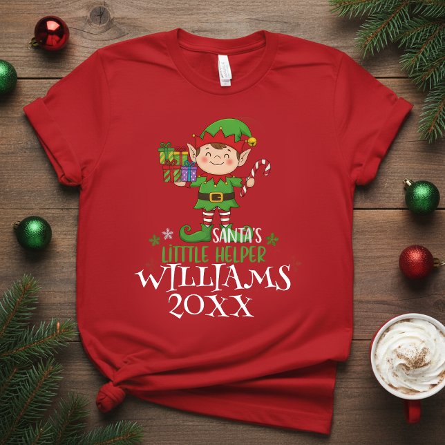 Personalized name,Santa’s Little Funny Elf Holiday T-Shirt (Creator Uploaded)