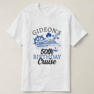 Personalized Name Ship Balloons Cruise Birthday T-Shirt