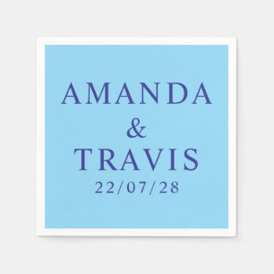 Personalized Name Simple Modern Minimal Wedding   Napkin