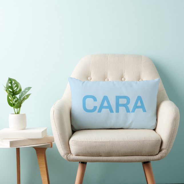 PERSONALIZED NAME SIMPLE STYLISH MODERN CLASSIC LUMBAR CUSHION (Chair)