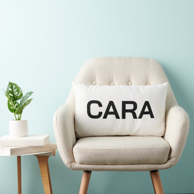 PERSONALIZED NAME SIMPLE STYLISH MODERN CLASSIC LUMBAR CUSHION (Chair)