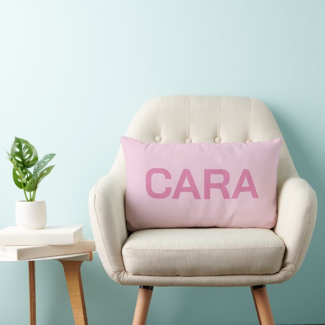 PERSONALIZED NAME SIMPLE STYLISH MODERN CLASSIC LUMBAR CUSHION (Chair)