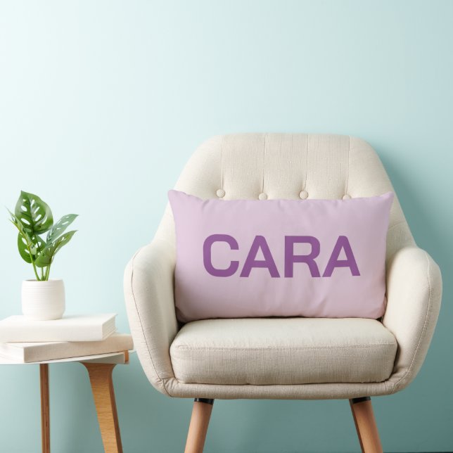 PERSONALIZED NAME SIMPLE STYLISH MODERN CLASSIC LUMBAR CUSHION (Chair)