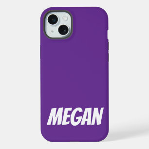 Personalized Name Simple Stylish Modern Monogram iPhone 15 Plus Case