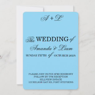 PERSONALIZED NAME SIMPLE STYLISH MODERN WEDDING INVITATION