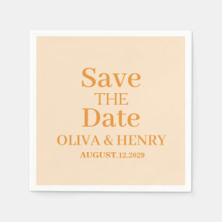 PERSONALIZED NAME SIMPLE STYLISH SAVE THE DATE NAPKIN