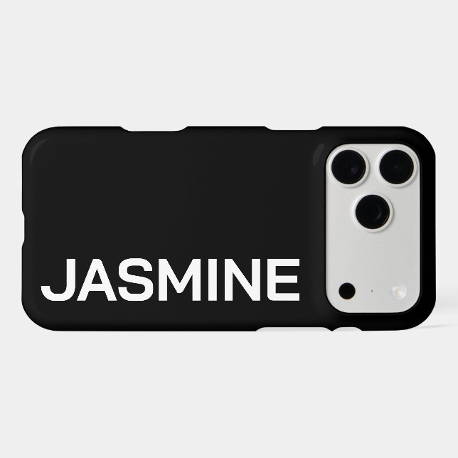 Personalized Name Stylish Minimal Monogram Modern (Back Horizontal)