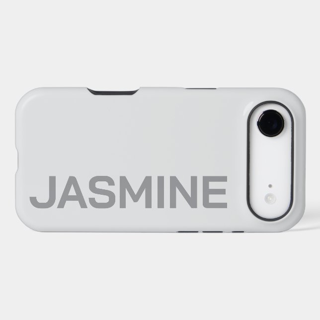 Personalized Name Stylish Minimal Monogram Modern (Back Horizontal)