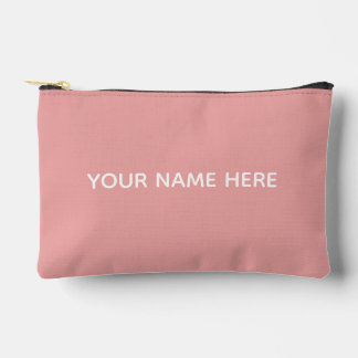 Personalized Name Stylish Modern Elegant Minimal Accessory Pouch