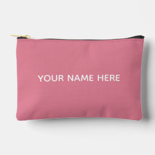 Personalized Name Stylish Modern Elegant Minimal Accessory Pouch
