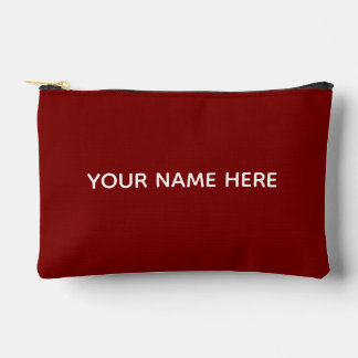 Personalized Name Stylish Modern Elegant Minimal Accessory Pouch