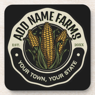 Personalized NAME Sweet Corn Garden Farm Farmer  Coaster