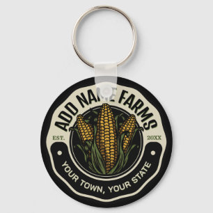 Personalized NAME Sweet Corn Garden Farm Farmer  Key Ring