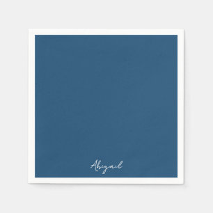 Personalized Name Teal Bridal Shower Napkin