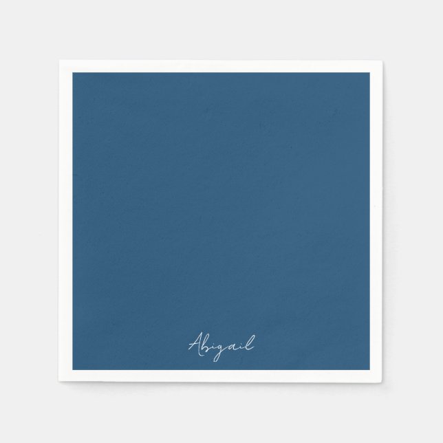 Personalized Name Teal Bridal Shower  Napkin (Front)