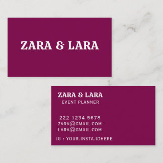 PERSONALIZED NAME TEXT SIMPLE STYLISH PROFESSIONAL BUSINESS CARD