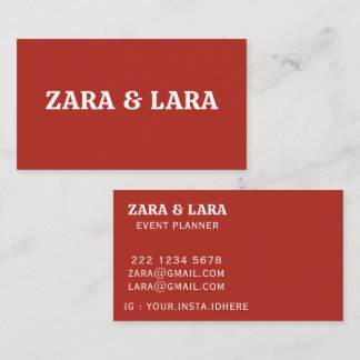 PERSONALIZED NAME TEXT SIMPLE STYLISH PROFESSIONAL BUSINESS CARD