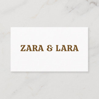 PERSONALIZED NAME TEXT SIMPLE STYLISH PROFESSIONAL BUSINESS CARD