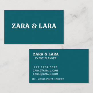 PERSONALIZED NAME TEXT SIMPLE STYLISH PROFESSIONAL BUSINESS CARD