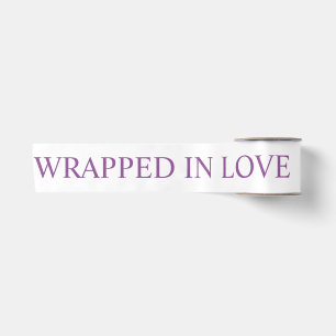 PERSONALIZED NAME & TEXT STYLISH MODERN WHITE SATIN RIBBON