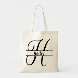 personalized name tote bag, custom letter H gift Bag