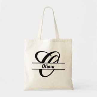 personalized name tote bag, custom letter O gift  Bag