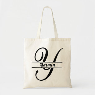 personalized name tote bag, custom letter Y gift Bag