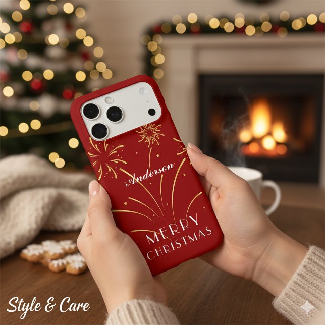 Personalized Name Warm Merry Christmas Decorative (Personalized Name Warm Merry Christmas Decorative iPhone Case)