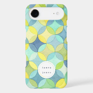 Personalized Name Watercolor Circles Pattern