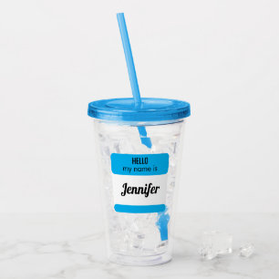 Personalized Name Wedding Family Vacation Reunion Acrylic Tumbler