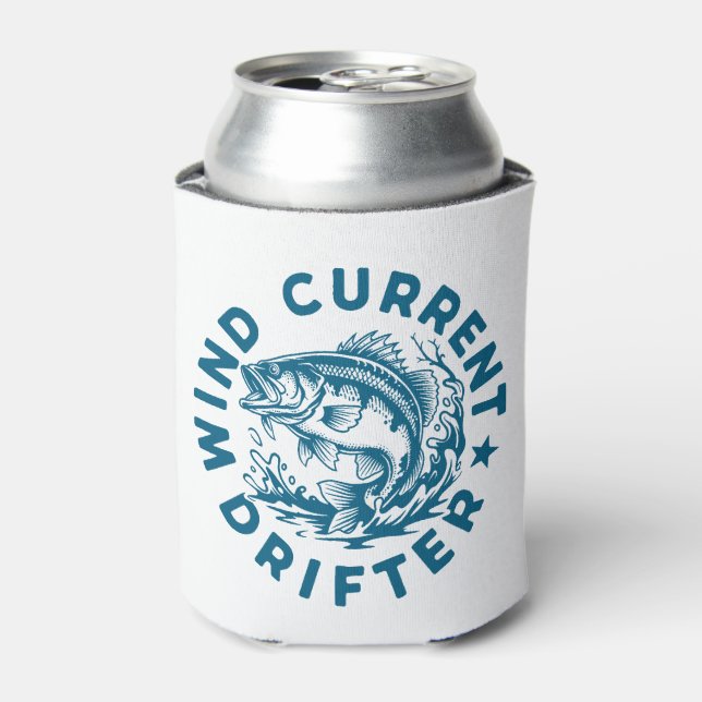 Personalized Name Wind Drift Bass Can Cooler (Can Front)