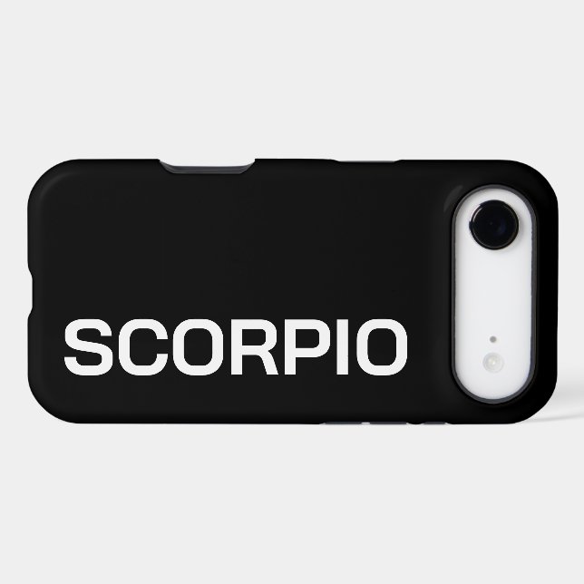 PERSONALIZED NAME ZODIAC SIGN STYLISH MODERN BLACK (Back Horizontal)