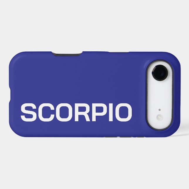 PERSONALIZED NAME ZODIAC SIGN STYLISH MODERN BLUE (Back Horizontal)