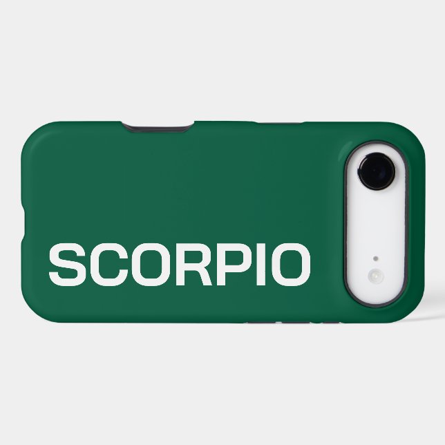 PERSONALIZED NAME ZODIAC SIGN STYLISH MODERN GREEN (Back Horizontal)