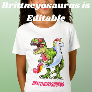 Personalized NameoSaurus Cool T-Rex Summer T-Shirt