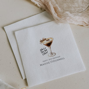 Personalized Napkins 70th Birthday Martini